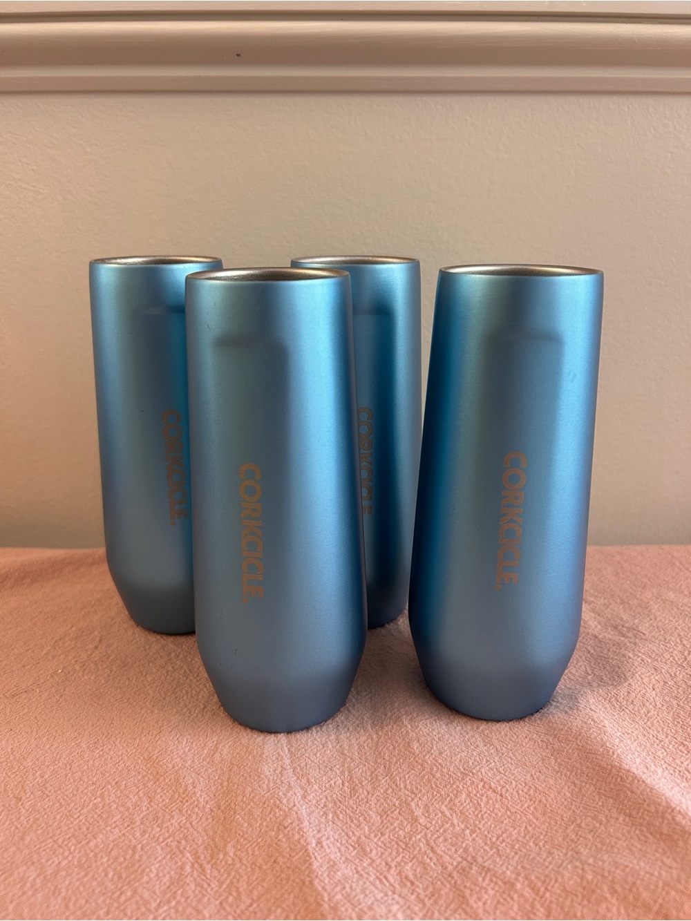 Corkcicle Blue Stainless Stemless Tumblers - Set of 4 - Picture 3 of 5